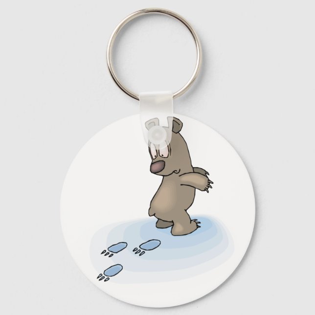 Verwirrter Bär Schlüsselanhänger (Vorderseite)