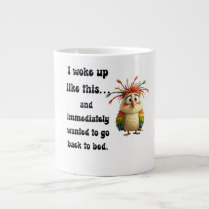 Verwirrter Federball – Bunter Cartoon-Vogel Jumbo-Tasse