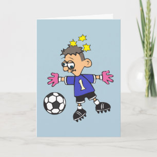 Verwirrter Fußball-Torwart Karte