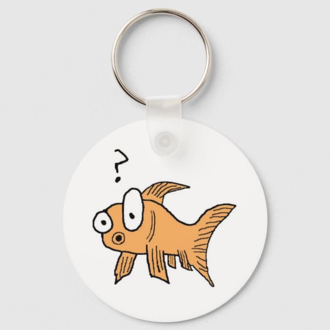 Verwirrter Goldfish Schlüsselanhänger (Vorderseite)