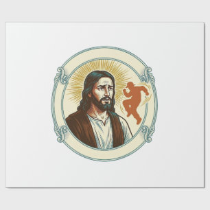 Verwirrter Jesus Viraler Tanztrend Silhouette Vide Geschenkpapier