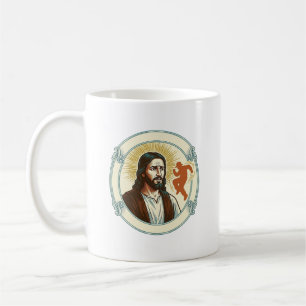Verwirrter Jesus Viraler Tanztrend Silhouette Vide Kaffeetasse