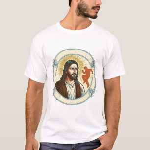 Verwirrter Jesus Viraler Tanztrend Silhouette Vide T-Shirt