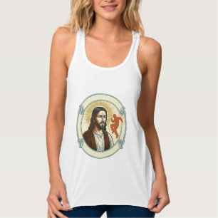Verwirrter Jesus Viraler Tanztrend Silhouette Vide Tank Top