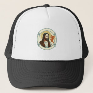 Verwirrter Jesus Viraler Tanztrend Silhouette Vide Truckerkappe