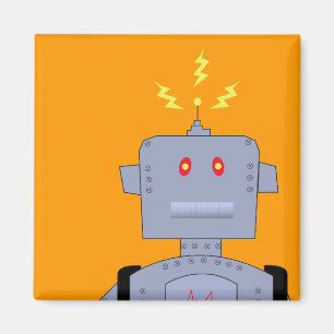 verwirrter Roboter Magnet
