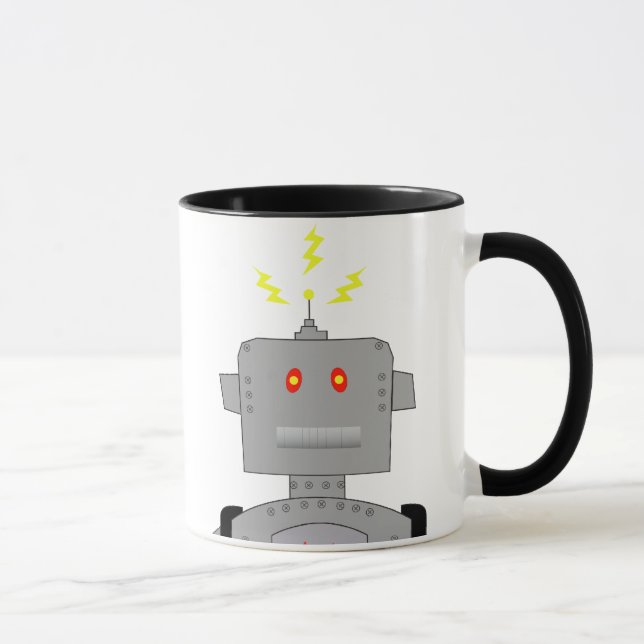 verwirrter Roboter Tasse (Rechts)