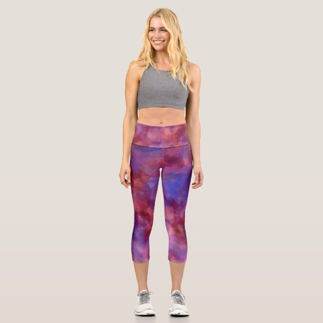 Verwirrter Speicher Capri Leggings (Vorderseite)