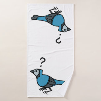 Verwirrter Vogel Badehandtuch