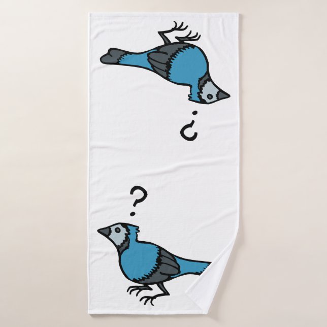 Verwirrter Vogel Badehandtuch (Badehandtuch)