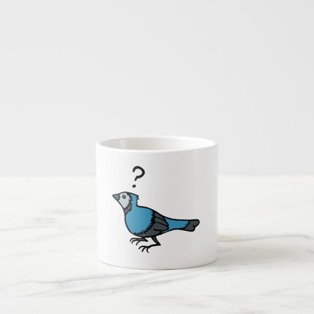 Verwirrter Vogel Espressotasse (Vorderseite)