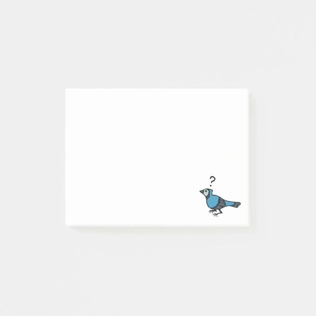 Verwirrter Vogel Post-it Klebezettel (Vorderseite)