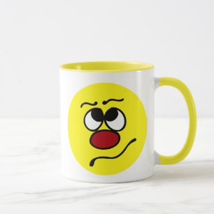 Verwirrtes Gesicht Grumpey Tasse