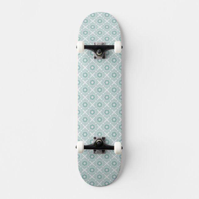 Verwirrtes Gitter-Muster Skateboard (Vorderseite)
