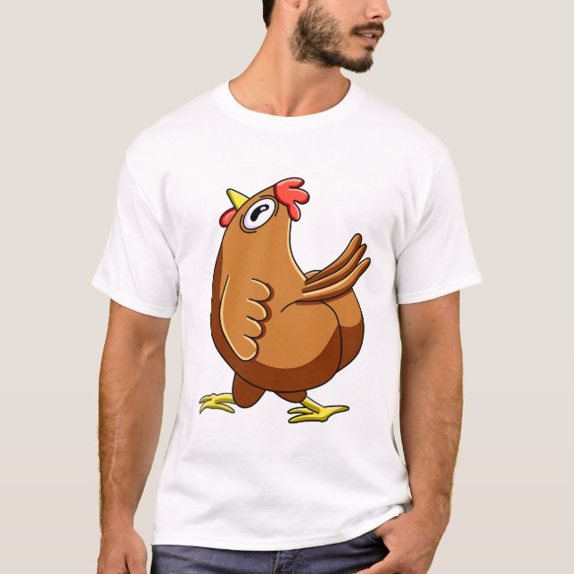 Verwirrtes Hühner-Meme T-Shirt (Vorderseite)