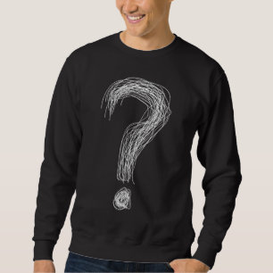 Verwirrtes Kritzel-Fragezeichen-Chaos Überdenken Sweatshirt