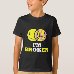 Verwirrtes Lächeln Ich bin kaputt Unsichtbare Kran T-Shirt