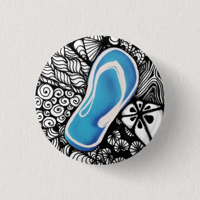 Verwirrtes Sandelholz-Knopf-Button Button (Vorderseite)