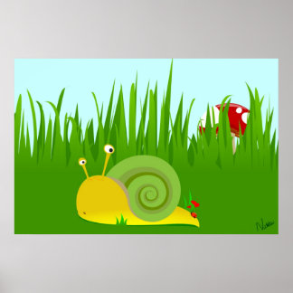 Verwirrtes Schneckenposter Poster