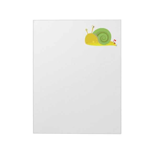 Verwirrtes Snail Notepad Notizblock (Rotiert)
