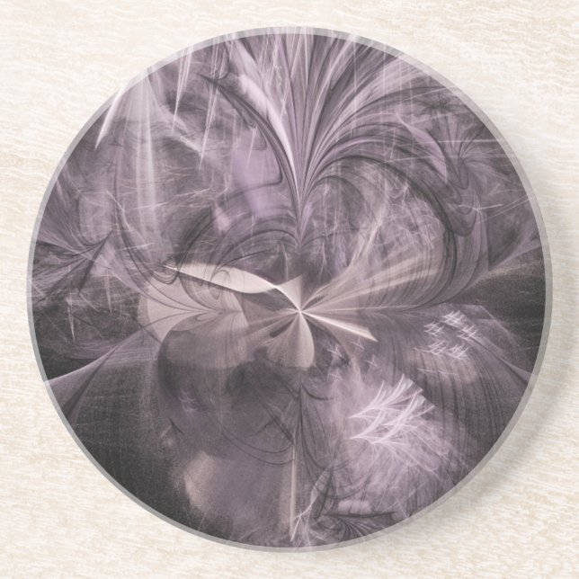 Verwirrung in Schwarz und Weiß Sandstein Untersetzer (Vorne)