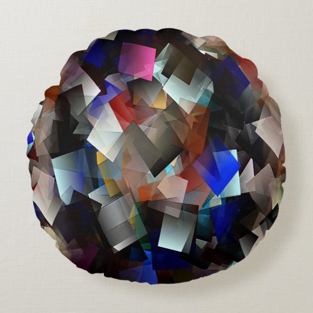 Verwirrung.... Rundes Kissen (Vorderseite)