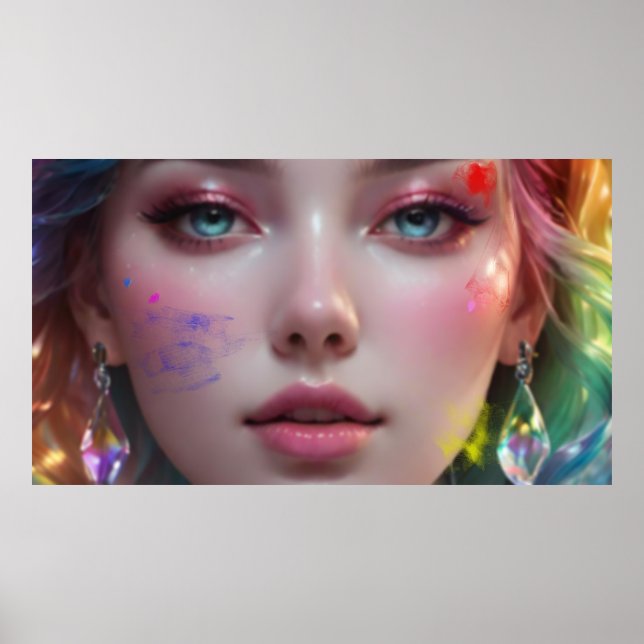 Verwischtes Mädchenporträt 3 Poster (Vorne)