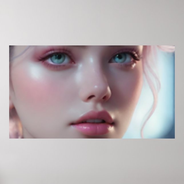 Verwischtes Mädchenporträt 5 Poster (Vorne)