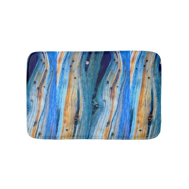 verwitterte blaue Stallplatten Badematte (Vorderseite)