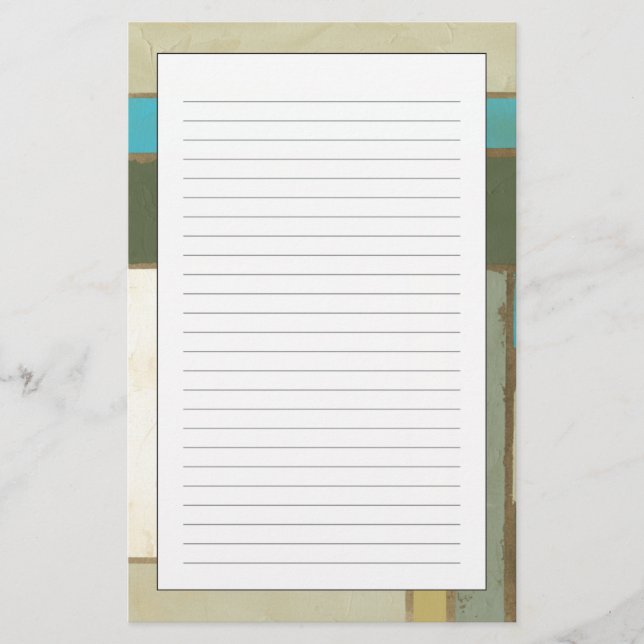 Verwitterte Platten-Malerei von Jennifer Briefpapier (Vorderseite)