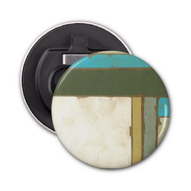 Verwitterte Tafelmalerei von Jennifer Goldberger Flaschenöffner (Vorderseite)