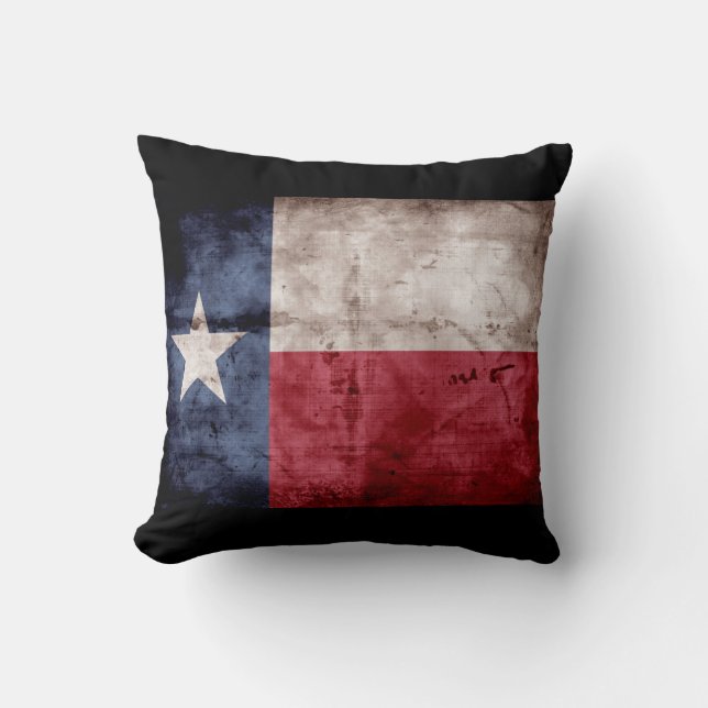 Verwitterte Texas-Flagge; Kissen (Vorderseite)