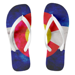 Verwitterte Vintage Colorado-Staats-Flagge Flip Flops