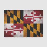 Verwitterte Vintage Maryland-Staats-Flagge
