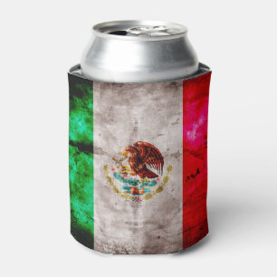 Verwitterte Vintage Mexiko-Flagge Dosenkühler