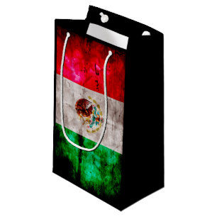 Verwitterte Vintage Mexiko-Flagge Kleine Geschenktüte