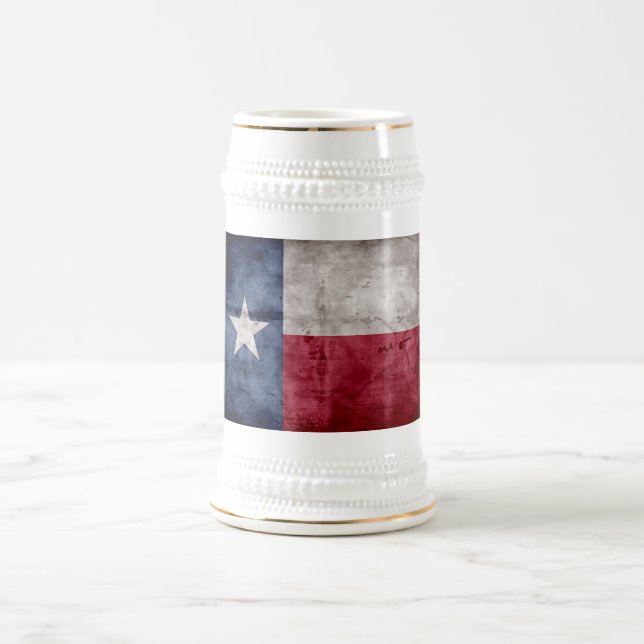 Verwitterte Vintage Texas-Staats-Flagge Bierglas (Mittel)