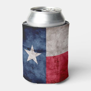 Verwitterte Vintage Texas-Staats-Flagge Dosenkühler