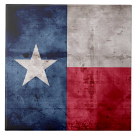 Verwitterte Vintage Texas-Staats-Flagge Fliese