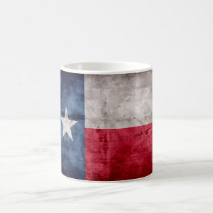 Verwitterte Vintage Texas-Staats-Flagge Kaffeetasse