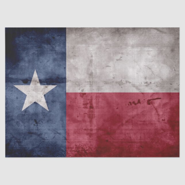 Verwitterte Vintage Texas-Staats-Flagge Seidenpapier (Vorderseite)