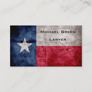Verwitterte Vintage Texas-Staats-Flagge Visitenkarte