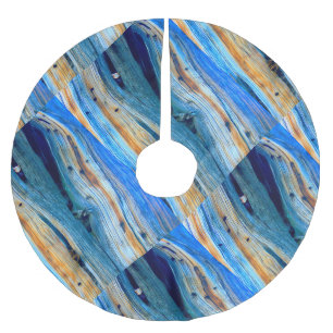 verwitterte Wacholderbuschbretter Polyester Weihnachtsbaumdecke