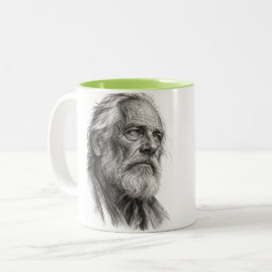Verwitterte Weisheit Zweifarbige Tasse