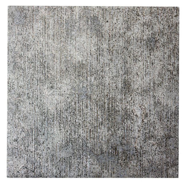 Verwitterter grauer Zement-Bürgersteig Fliese (Vorderseite)