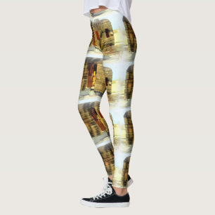 Verwitterter hölzerner Sinti und Romawohnwagen Leggings