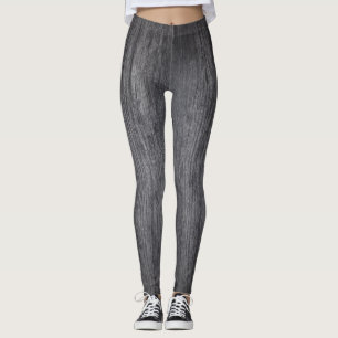 verwittertes graues Holzdesign Leggings