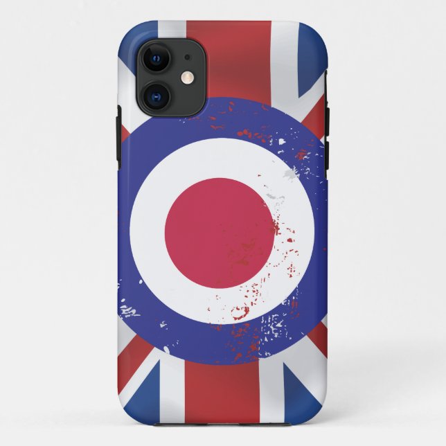Verwittertes Mod-Ziel auf silk Effekt Case-Mate iPhone Hülle (Rückseite)
