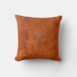 Verwittertes Rostmetall: orange-rote Textur. Kissen