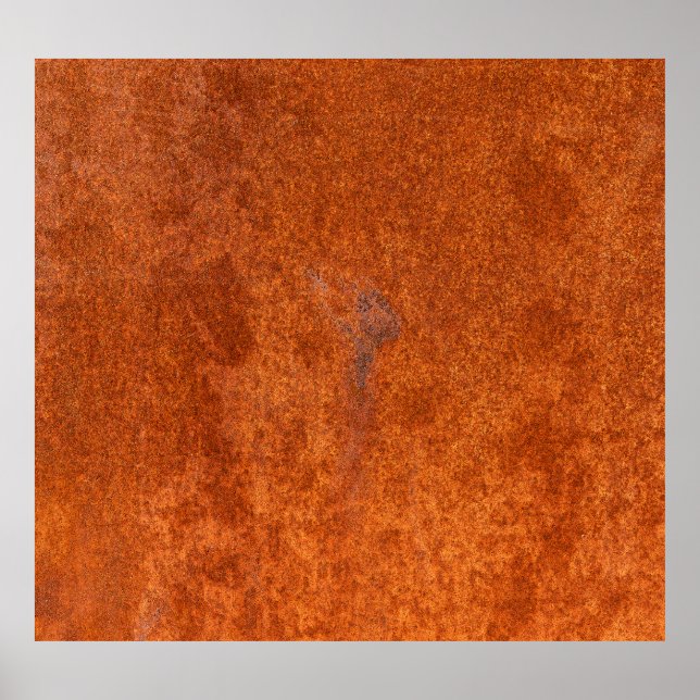 Verwittertes Rostmetall: orange-rote Textur. Poster (Vorne)